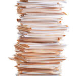 tall paper stack