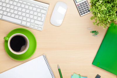 virtual organizing-green keyboard